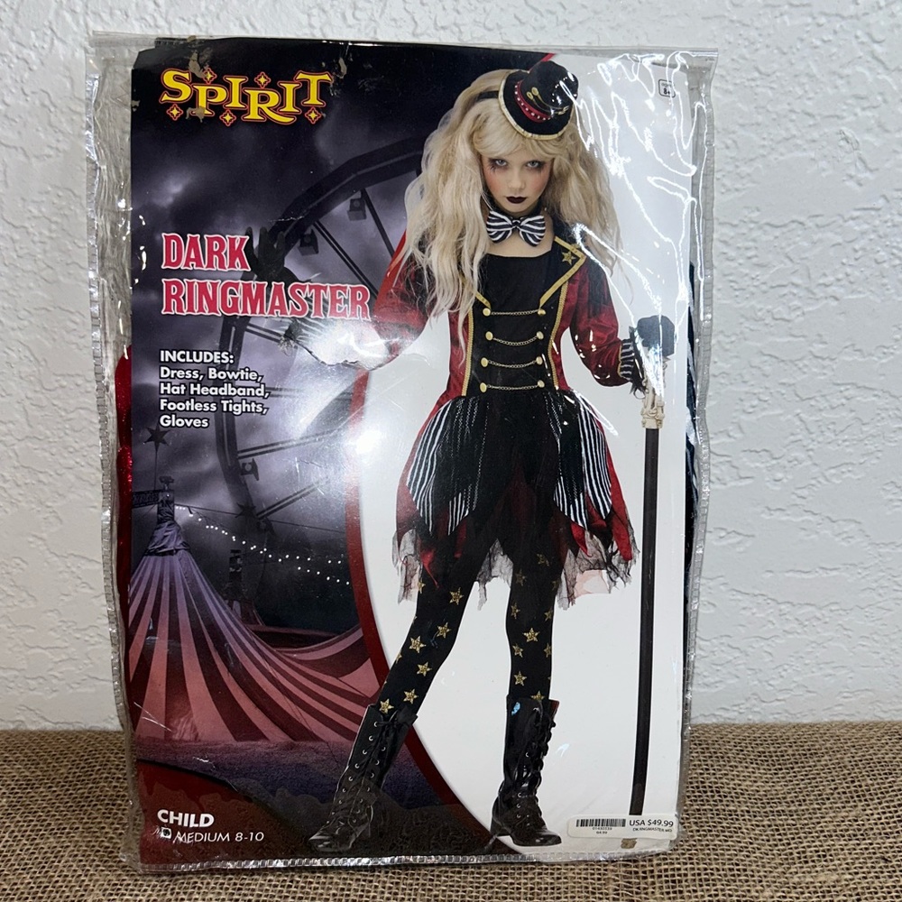 Kids Dark Ringmaster Costume Size Medium